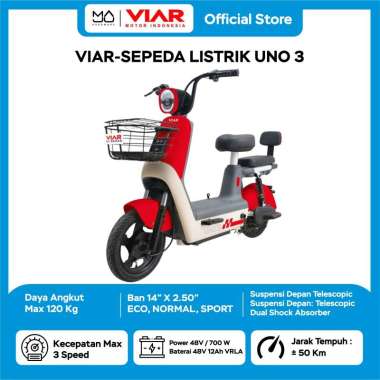 SEPEDA LISTRIK VIAR UNO 3 - biru putih