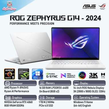 ASUS ROG ZEPHYRUS G14 GA403 RYZEN 9-8945HS 16GB 1TB RTX 4060 3K OLED