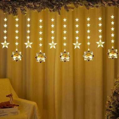 Scoop Dekorasi Lebaran / Ramadhan Lampu LED Curtain Kubah Masjid Garlan 65242101