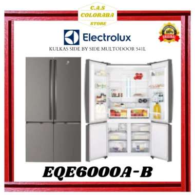KULKAS ELECTROLUX EQE6000A-B KULKAS SIDE BY SIDE INVERTER EQE6000AB EQE6000 EQE 6000 A B KULKAS 4 PI