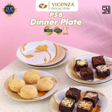 Vicenza 6 buah piring camilan P58 Lily