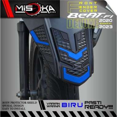 Misoka Front Fender Cover Beat Deluxe 2020 2023/Variasi Motor Honda Biru