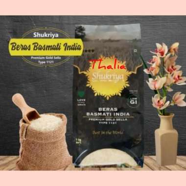SHUKRIYA BERAS BASMATI INDIA 1KG KEMASAN PABRIK.