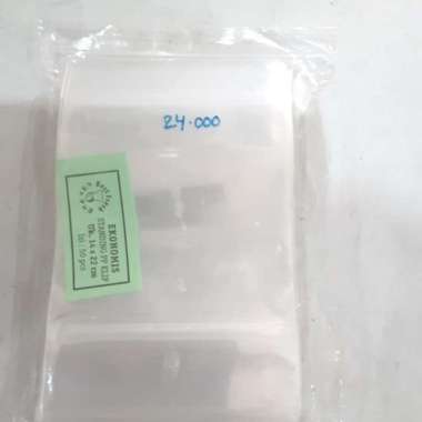 STANDING POUCH EKONOMIS 14X22 ISI 50 BAHAN PLASTIK TEBAL DENGAN KLIP