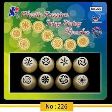 ACUAN 226 SPUIT RUSIAN BAHAN PLASTIK/SPUIT DEKORASI KUE RUSIAN 1PACK