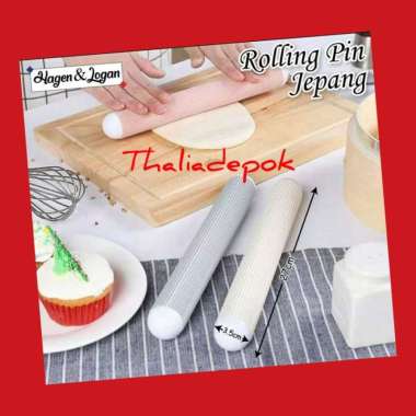 ROLLING PIN JEPANG BAHAN PLASTIK BERGERIGI MEMBENTUK ADONAN BERGERIGI