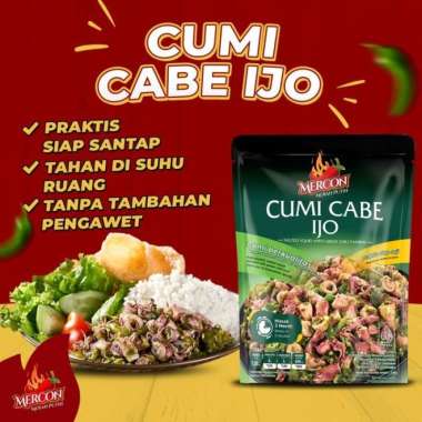 Mercon Merah Putih Cumi Cabe Ijo 150gr Cumi Cabe Ijo - Rawit