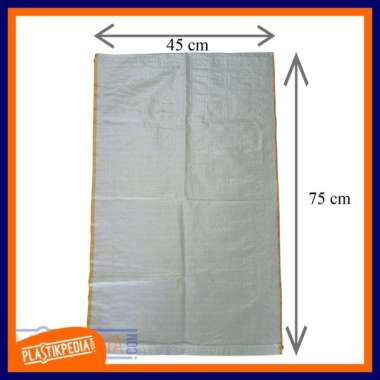 Karung Beras Plastik 25 Kg - Ukuran 45x75 cm (Isi 50 Lembar) putih