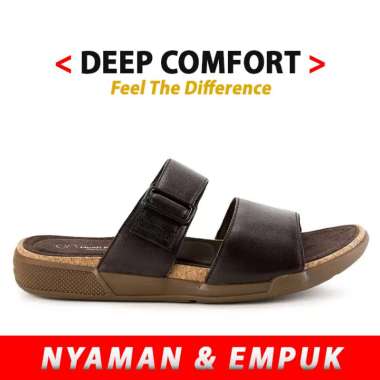 HM45 SANDAL PRIA HUSH PUPPIES ORIGINAL SENDAL SLIDE KULIT ASLI ORI COKLAT BROWN