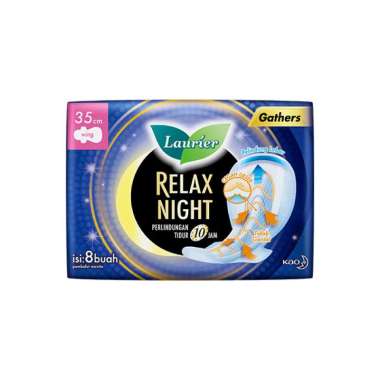 Promo Harga Laurier Relax Night Gathers 35cm 8 pcs - Blibli