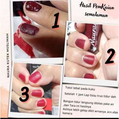 henna naura /kutek naura halal sah solat (agenresmi) maroon