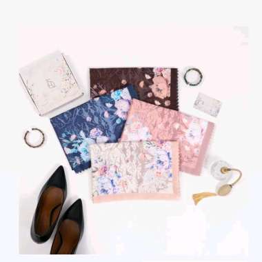 L Scraft, Hijab, kerudung segi empat motif, hijab premium, voal premium