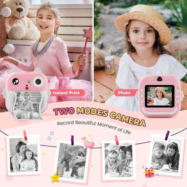 Mini Thermal Printer Kucing Bluetooth Printer Portable Tanpa Tinta - Portable Printer Bluetooth Prin