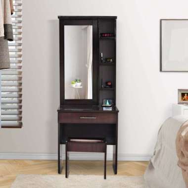 KIRANA Meja Rias Dressing Table Kayu dengan Stool / Kursi Modern Minimalis - Monaco Monaco 60