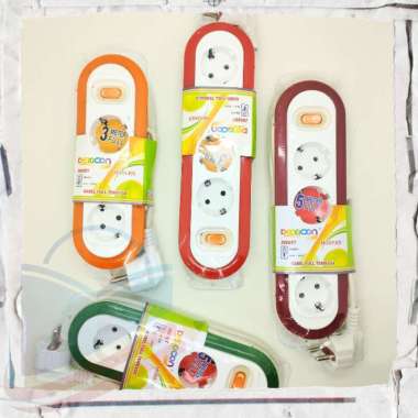 Stop Kontak Colokan Listrik Dexicon Modern 2 / 3 / 4 / 5 Lubang 3 Meter - 4 Lubang