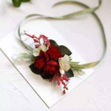 KORSASE JAS BUNGA CORSAGE WEDDING MURAH CORSAGE BUNGA JAS PENGANTIN - Gelang BRIDES
