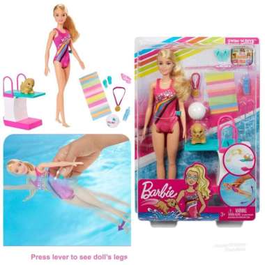 BARBIE SWIM AND DIVE DOLL - MAINAN BONEKA BARBIE ORIGINAL