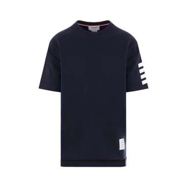 Thom Browne 4-Bar Stripe Sleeve T-Shirt Navy Blue 3