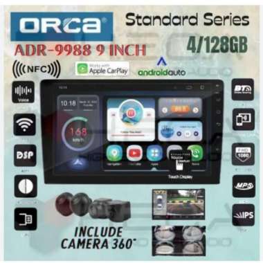 PAKET HEAD UNIT DOUBLEDIN ANDROID ORCA 9 INC + KAMERA 360 SEMUA MOBIL