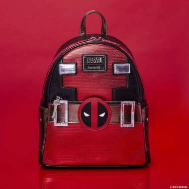 Loungefly Marvel Metallic Collection Deadpool Cosplay Mini Backpack