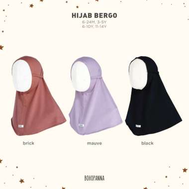 BOHOPANNA - HIJAB BERGO - Hijab Anak 11-14Y MAUVE