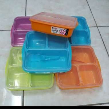Lunch Box Tempat lauk nasi plastik/ompreng nara clio