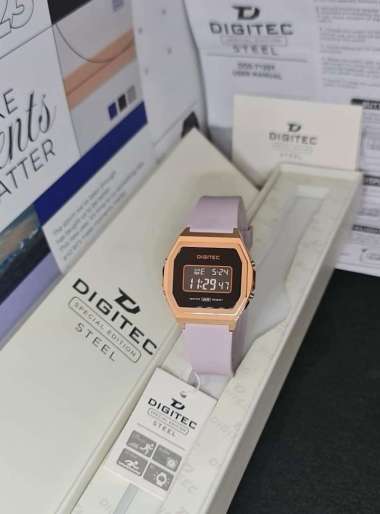 Jam Tangan Wanita Digitec 7125 Digital Original ungu rose