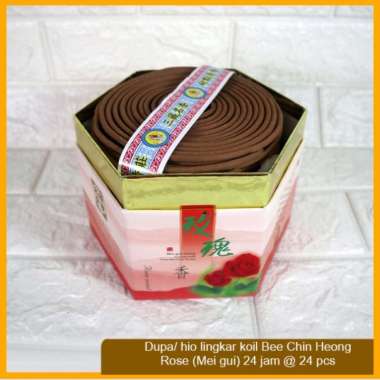 Dupa/Hio Lingkar Wangi harum koil Bee Chin Heong Rose (Mei Gui) 24 jam @24 pcs/pck