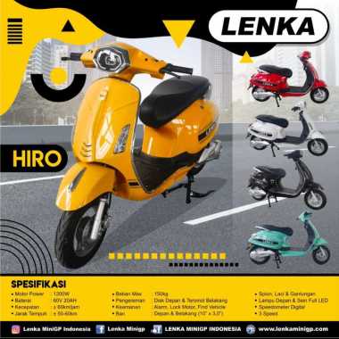 Motor Listrik Lenka Hiro Vespa 1200 Watt Hijau
