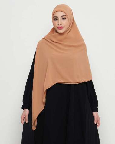 Zeta Scarves - Zura Syar'i Scarf / Hijab segiempat / Hijab Polos Syar'i Copper