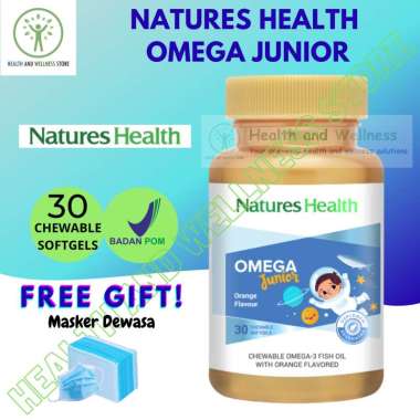 NATURES HEALTH OMEGA JUNIOR 30 CHEWABLE SOFTGELS OMEGA 3 ANAK KIDS EPA DHA