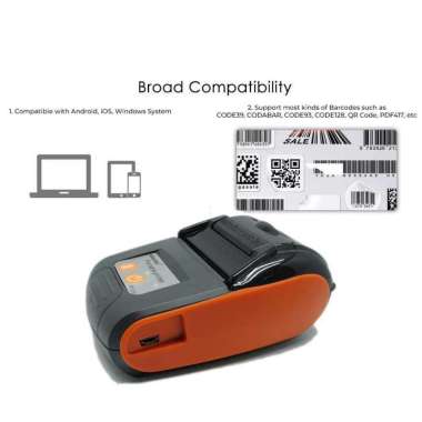 Bluetooth Thermal Receipt Printer 57mm POS LITE Printer Stiker Inkless Jualan Online Harga Sticker L