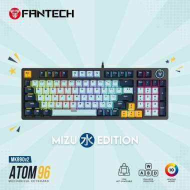Fantech Atom96 / Atom 96 Mizu Edition Mechanical Gaming Keyboard Red Switch Sky Blue