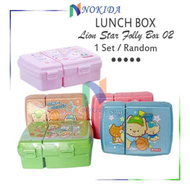 Nokida Tempat Makan Motif Lion Star Folly Box 02 SB-49 / Kotak Ompreng Murah / Tempat Menyimpan Nasi