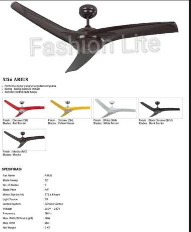 KIPAS ANGIN EDMA ARIUS 52" / KIPAS EDMA ORI / KIPAS ANGIN EDMA
