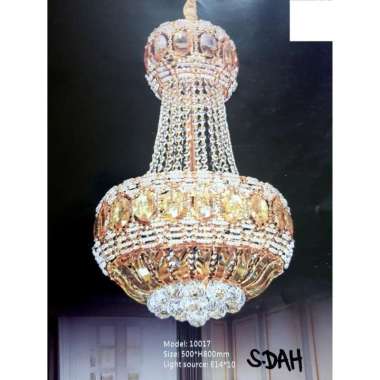 LAMPU GANTUNG KRISTAL 10017 / LAMPU HIAS / LAMPU VOID TANGGA