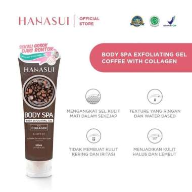SheBeauty ∘°∘ Hanasui Body Spa Exfoliating Gel 300ML BPOM Coffe