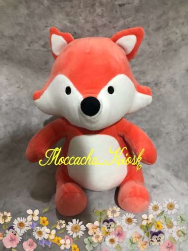 Boneka rubah orange miniso / Miniso Fox Plush Toy Multivariasi