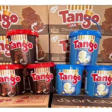 Wafer Tango Jar Toples 240gr Wafer Tango Ember Coklat Dan Vanilla Vanila