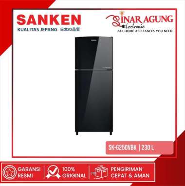 SANKEN KULKAS 1 SKG250 250VBK 2 PINTU INVERTER 230 LITER