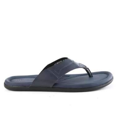 OBERMAIN OM09 SANDAL PRIA ORIGINAL SENDAL JEPIT CASUAL KULIT ASLI ORI BIRU NAVY BLUE