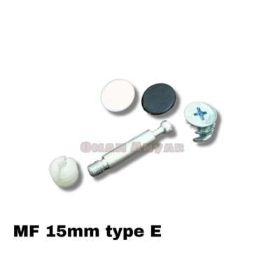 Baut Skrup Elite Minifix Minifik Olimpik Knock Down KOMPLIT MF 15mm type E