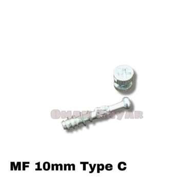 Baut Skrup Elite Minifix Minifik Olimpik Knock Down KOMPLIT MF 10mm type C