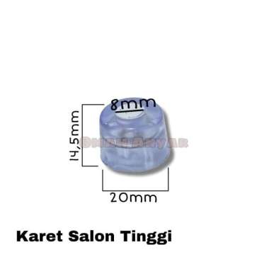 Karet Kaki Salon Ampli Transparan Tipis Tinggi 20mm