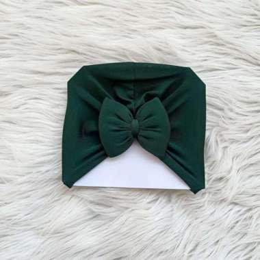 AliMaMa - TURBAN PITA POLOS - Hijab Anak Bayi Perempuan Baby Lucu Kekinian Fashion Murah Medan HIJAU