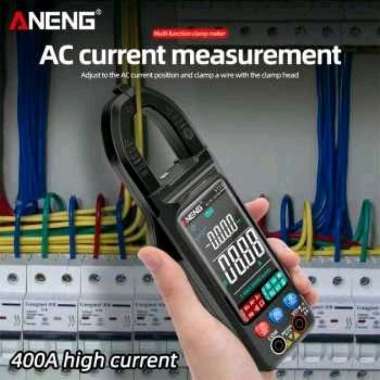 ANENG Tester Listrik Digital Clamp Meter Hitam