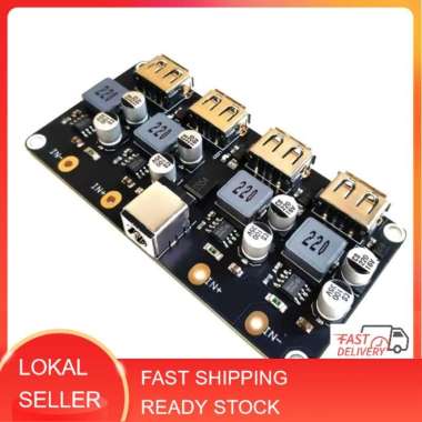4 Way Fast Module 12V 24V to QC3.0 Power Module USB Phone Charging