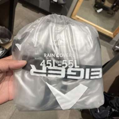 EIGER1989 TRANSPARENT RAIN COVER L 1.0 45L-55L - WHITE