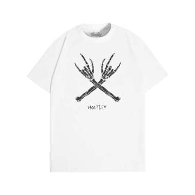 Moutley Men's T-Shirt Mild Cotton Hand Skull OL-030324 S