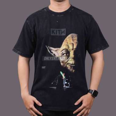 Jual Kith X Star Wars Green Glow Vintage Black Tee (100